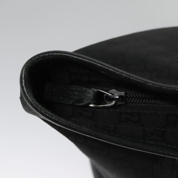 GUCCI GG Canvas Tote Bag Outlet Black Silver - Picture 16 of 16
